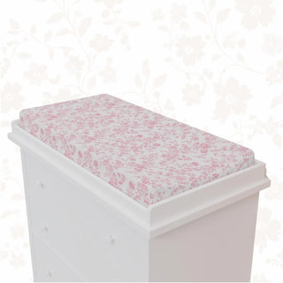 Pink floral baby changing mat 