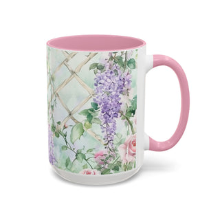 Personalized Pink Roses Coffee Mug