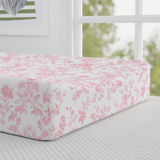 Pink Floral Baby Changing Pad Cover