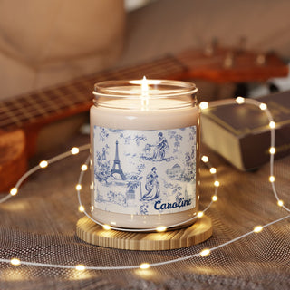 Personalized French Toile Scented Soy Candle
