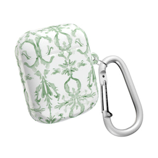 Chic Green Floral AirPod Case