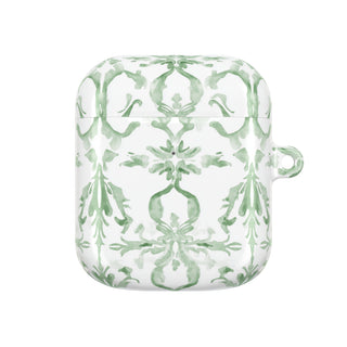 Chic Green Floral AirPod Case