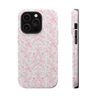 Pink Floral MagSafe Tough iPhone Case
