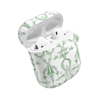 Chic Green Floral AirPod Case