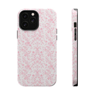 Pink Floral MagSafe Tough iPhone Case