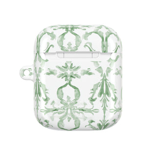 Chic Green Floral AirPod Case