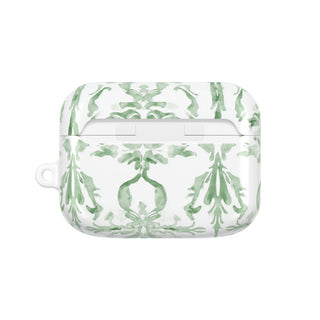 Chic Green Floral AirPod Case