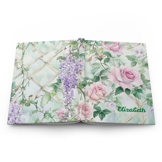 Personalized Floral Hardcover Journal Notebook