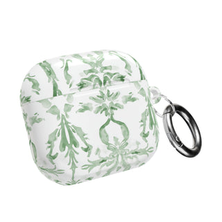 Chic Green Floral AirPod Case
