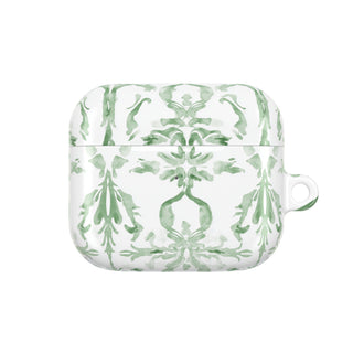 Chic Green Floral AirPod Case