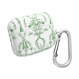 Chic Green Floral AirPod Case