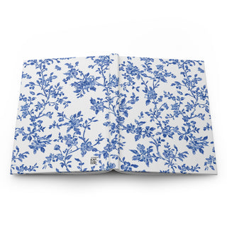 Blue Floral Hardcover Journal Notebook