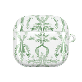 Chic Green Floral AirPod Case