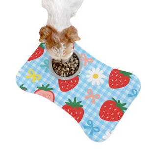 Strawberries Pet Feeding Mat