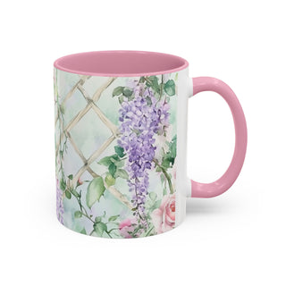 Personalized Pink Roses Coffee Mug