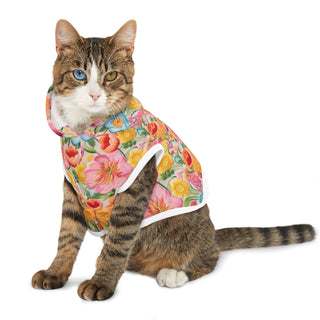 Vibrant Floral Pet Hoodie