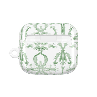 Chic Green Floral AirPod Case