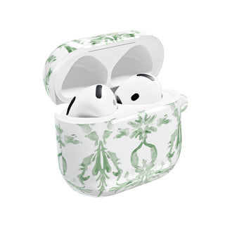 Chic Green Floral AirPod Case