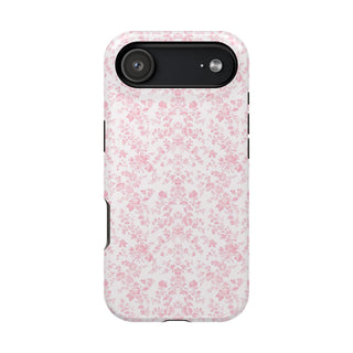 Pink Floral MagSafe Tough iPhone Case