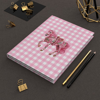 Pink Horse Hardcover Journal Notebook