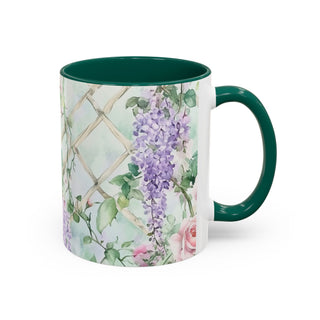 Personalized Pink Roses Coffee Mug