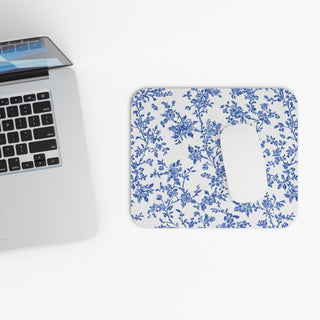Floral Blue Mouse Pad