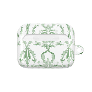Chic Green Floral AirPod Case