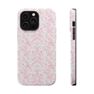 Pink Floral MagSafe Tough iPhone Case