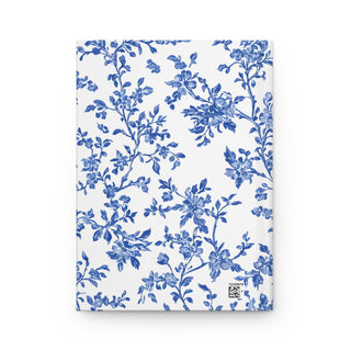 Blue Floral Hardcover Journal Notebook