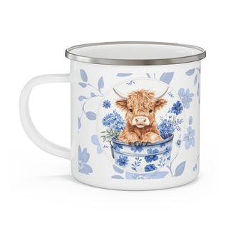 Highland Cow Enamel Coffee Mug