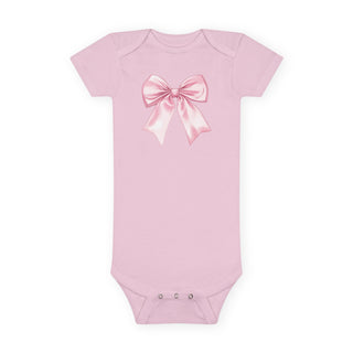 Pink Bow Baby Bodysuit