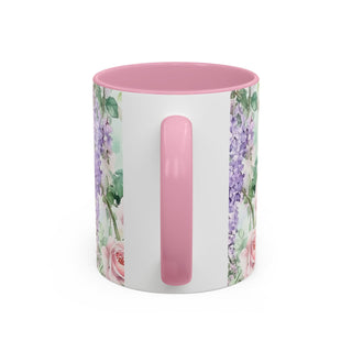 Personalized Pink Roses Coffee Mug