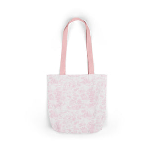 Pink Toile Canvas Tote Bag