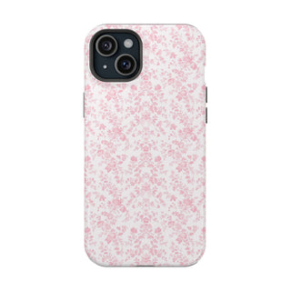 Pink Floral MagSafe Tough iPhone Case